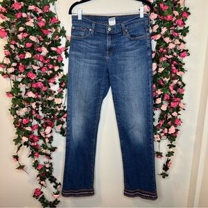Lucky Brand Dungarees Boho Hem Western Denim Jeans Women’s Classic Fit 29R